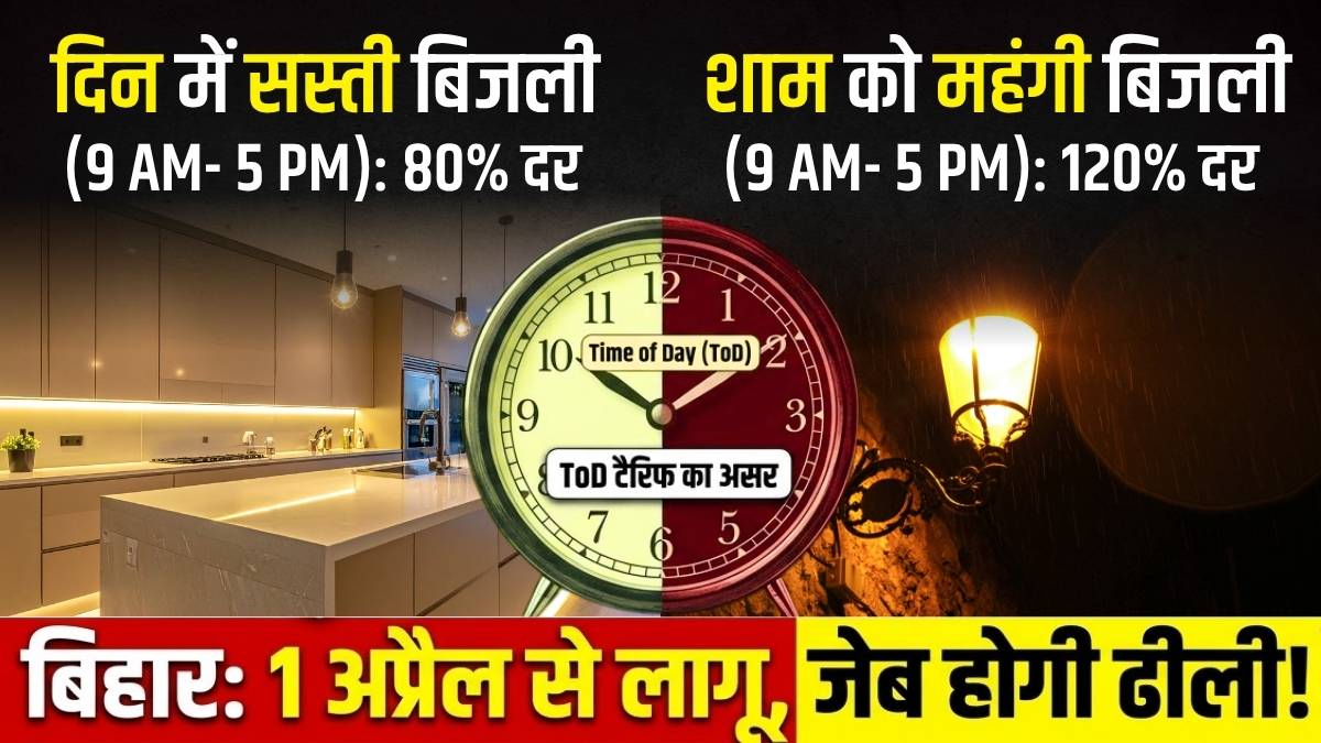 बिहार सरकार ने दिया लोगों को बहुत बड़ा झटका, 1 अप्रैल 2026 से लागू होगा नया नियम शाम के समय बिजली उपयोग करने पर लगेंगे ज्यादा पैसा
