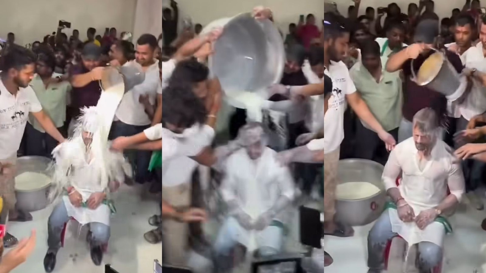 RJD के उम्मीदवार Khesari Lal Yadav को छपरा में लोगों ने दूध से नहलाया वीडियो हो रहा है वायरल