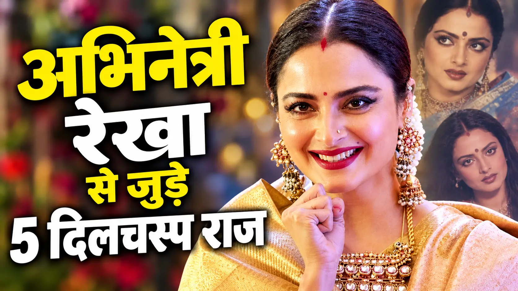 बॉलीवुड अभिनेत्री रेखा से जुड़े 5 दिलचस्प राज, फिल्मी सफर, सुंदरता और अफवाहों का सच
