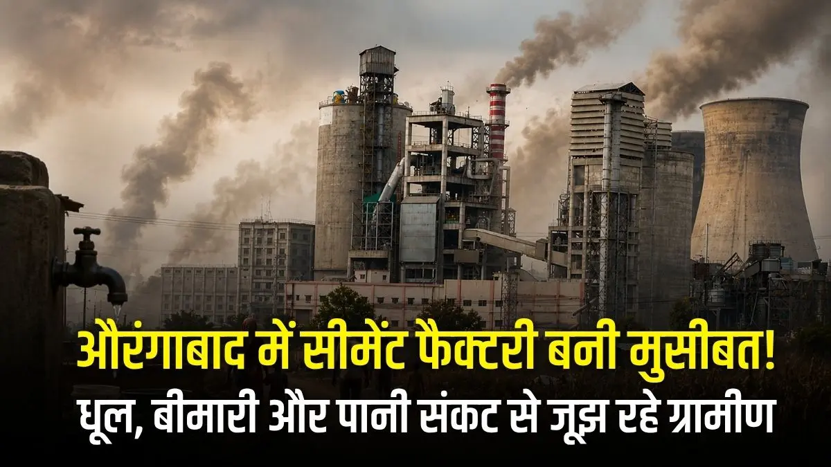 औरंगाबाद में सीमेंट फैक्टरी बनी मुसीबत! धूल, बीमारी और पानी संकट से जूझ रहे ग्रामीण