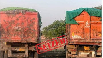 औरंगाबाद पुलिस की बड़ी कार्रवाई: ओवरलोडिंग के खिलाफ चला डंडा, राख से लदे दो हाईवा जप्त