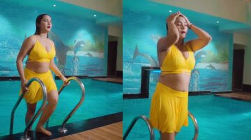 भोजपुरी अभिनेत्री त्रिशा कर मधु का स्विमिंग पूल का वीडियो हुआ वायरल, लोग ले रहे हैं जमकर मजे