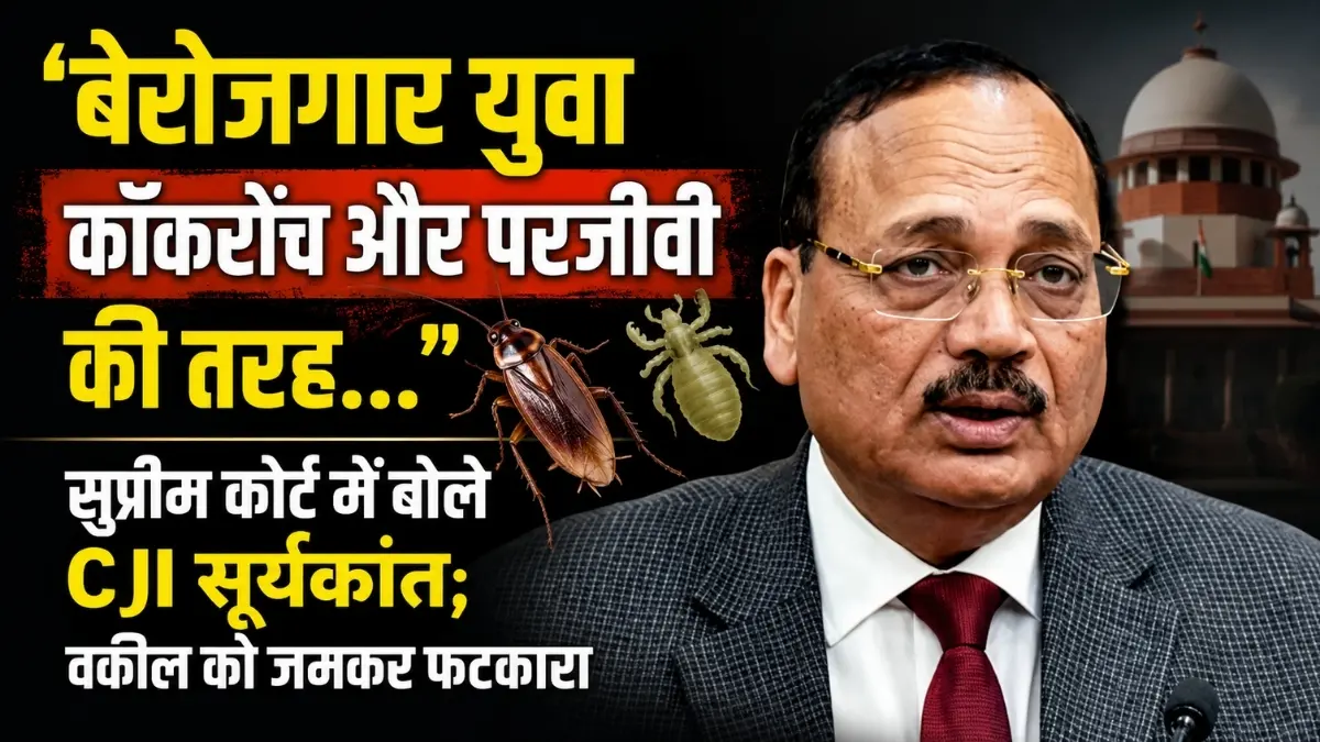 CJI Surya Kant Statement Viral: 'बेरोजगार युवा कॉकरोच और परजीवी की तरह...', सुप्रीम कोर्ट में बोले CJI सूर्यकांत; वकील को जमकर फटकारा