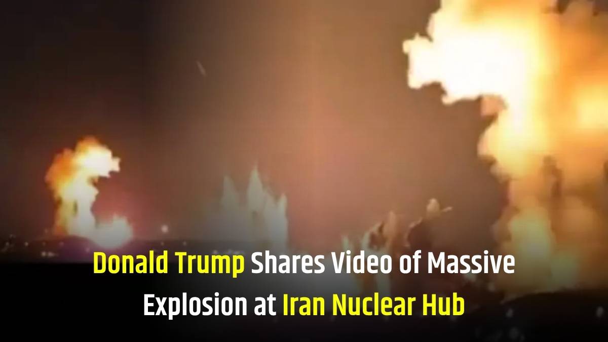 World War 3 Alert: ईरान के परमाणु केंद्र पर महाविस्फोट: Donald Trump ने शेयर किया Isfahan हमले का वीडियो