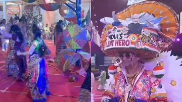 गुजरात में 8 किलो की पगड़ी पहनकर गरबा खेलने पहुंचे कपल, स्मित को दिया गया सम्मान