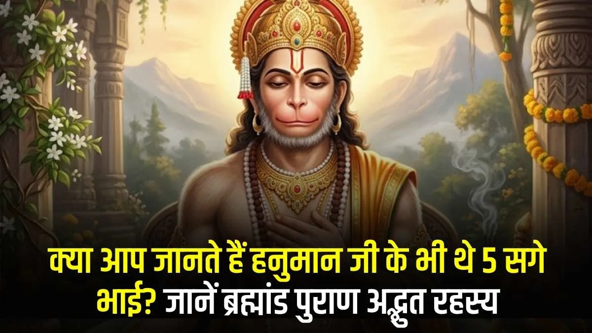 क्या आप जानते हैं हनुमान जी के भी थे 5 सगे भाई? जानें ब्रह्मांड पुराण का यह अद्भुत रहस्य