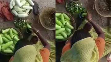 कटिहार रेलवे स्टेशन का चौंकाने वाला वीडियो: खीरे को 'ज़हर' से हरा कर रही महिला, सोशल मीडिया पर फूटा लोगों का गुस्सा