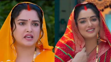 Amrapali Dubey New Movie: 'लाखों में एक पावले बनी हम बहुरानी' में दिखा आम्रपाली का संस्कारी अवतार,