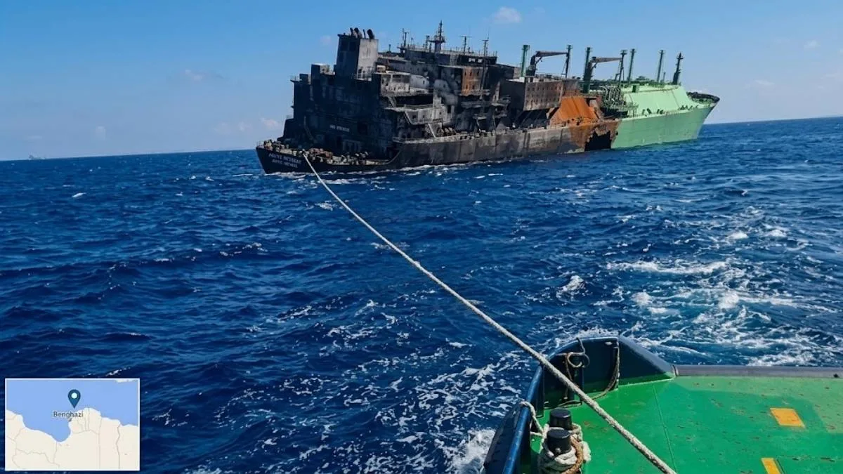 बेंगाजी के तट पर रूसी गैस टैंकर 'ARCTIC METAGAZ' बेकाबू: बड़े हादसे का अलर्ट