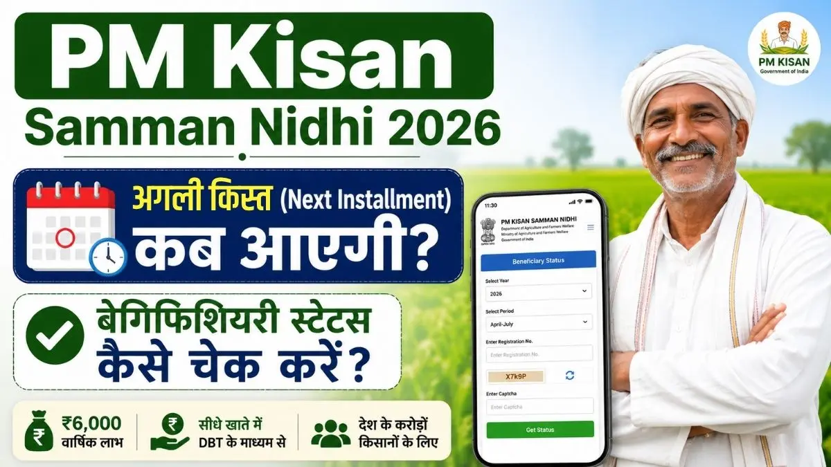 PM Kisan Samman Nidhi 2026: अगली किस्त (Next Installment) कब आएगी और बेनिफिशियरी स्टेटस कैसे चेक करें