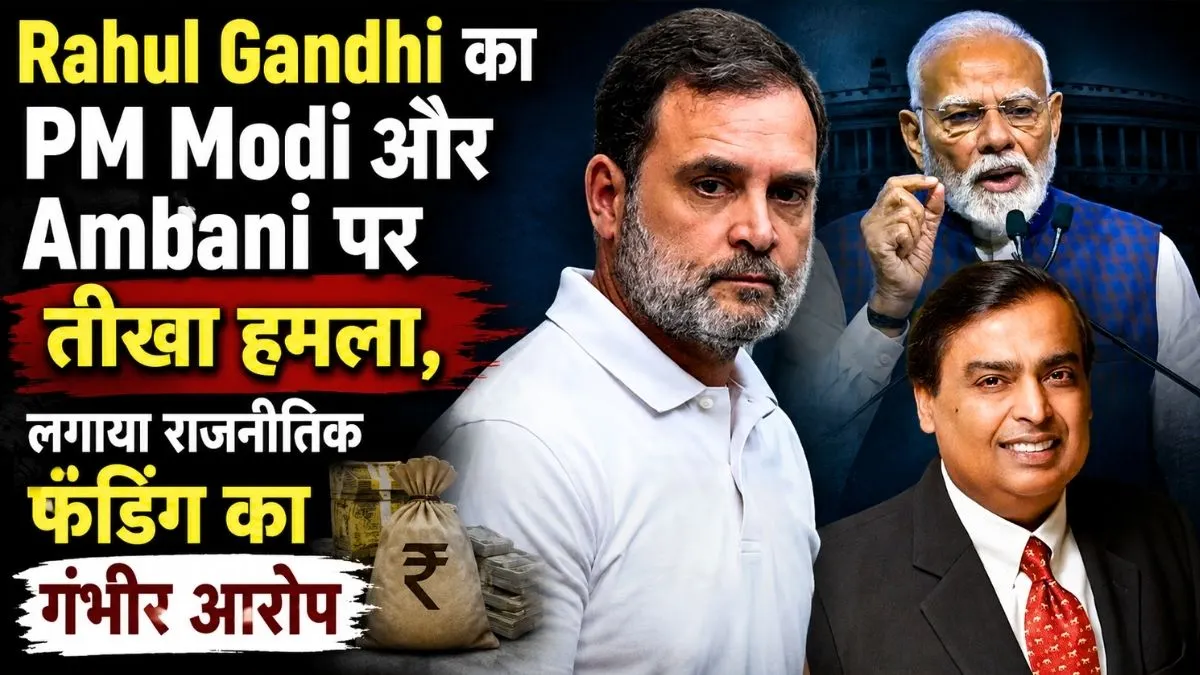 Rahul Gandhi का PM Modi और Ambani पर तीखा हमला, लगाया राजनीतिक फंडिंग का गंभीर आरोप