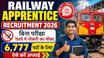 Railway Apprentice Recruitment 2026: रेलवे में 6,777 पदों पर भर्ती, 10वीं + ITI पास करें ऑनलाइन आवेदन