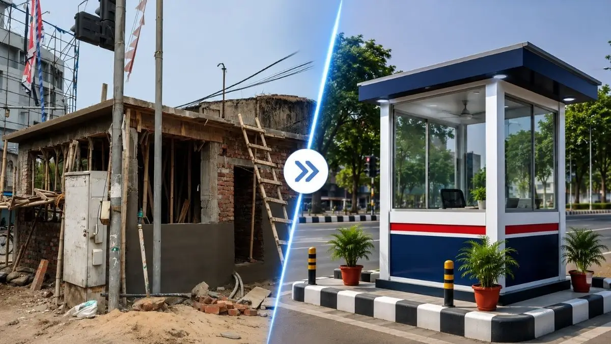 झारखंड के रांची शहर में बन रहा है स्मार्ट ट्रैफिक बूथ, अब ट्रैफिक पुलिसकर्मियों को मिलेगी धूप, बारिश और ठंड से राहत