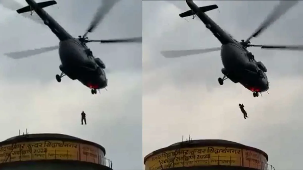 पानी की टंकी पर 15 घंटे फंसे रहे दो बच्चे, भारतीय वायुसेना ने हेलीकॉप्टर से किया सुरक्षित रेस्क्यू