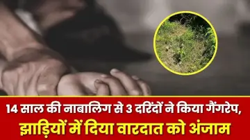 14 साल की नाबालिग से 3 दरिंदों ने किया सामूहिक दुष्कर्म, झाड़ियों में दिया वारदात को अंजाम