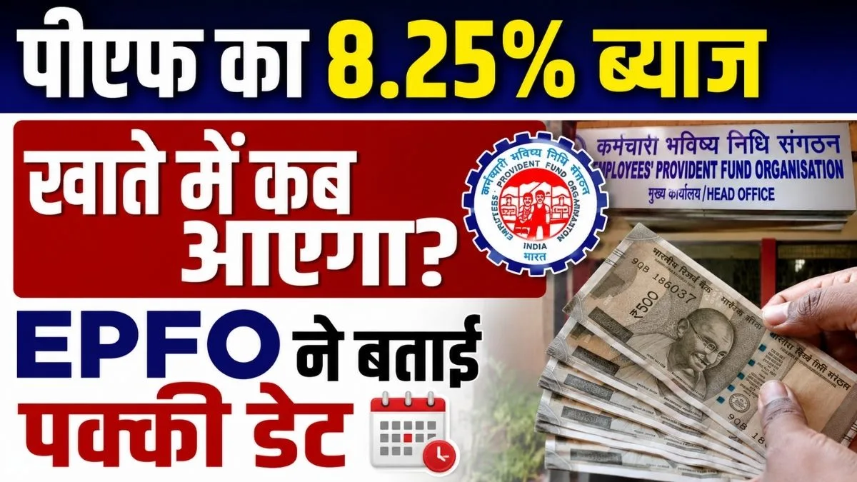 PF Interest Rate Update: पीएफ का 8.25% ब्याज खाते में कब आएगा? EPFO ने बताई पक्की डेट 
